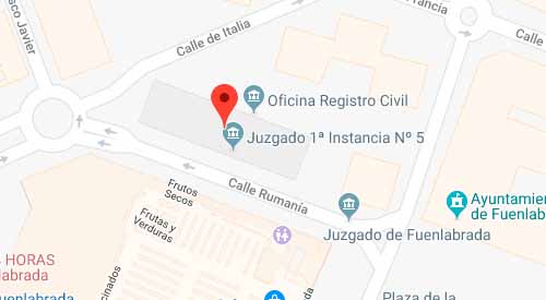 mapa del registro civil de Fuenlabrada