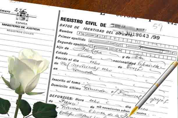 certificado de defuncion en Madrid