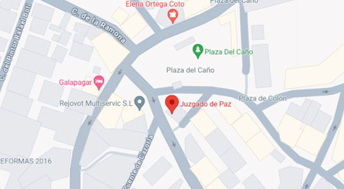 mapa registro civil juzgado de paz Galapagar Madrid